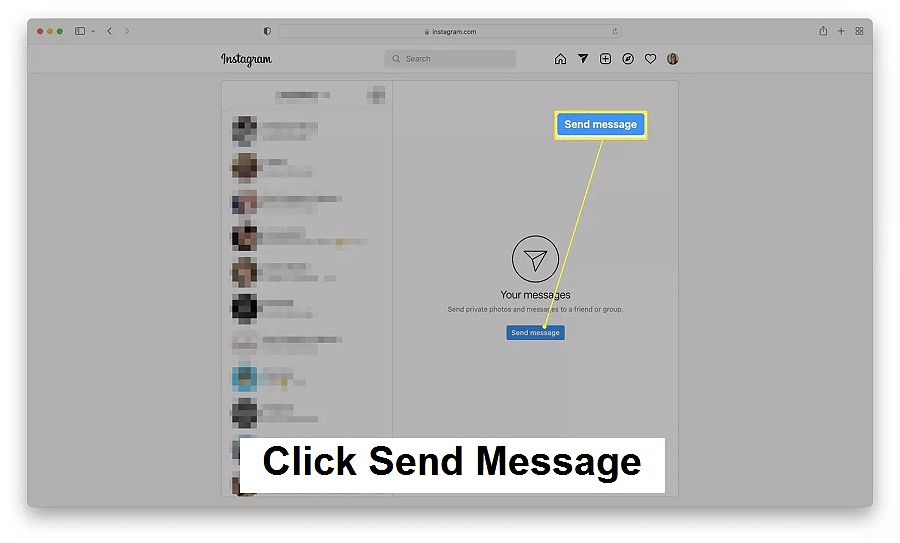 Create a Group Chat on Instagram on the Web-step 2